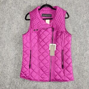 Marc New York Andrew Marc Quilted Puffer Vest Women's Medium NWT Pink